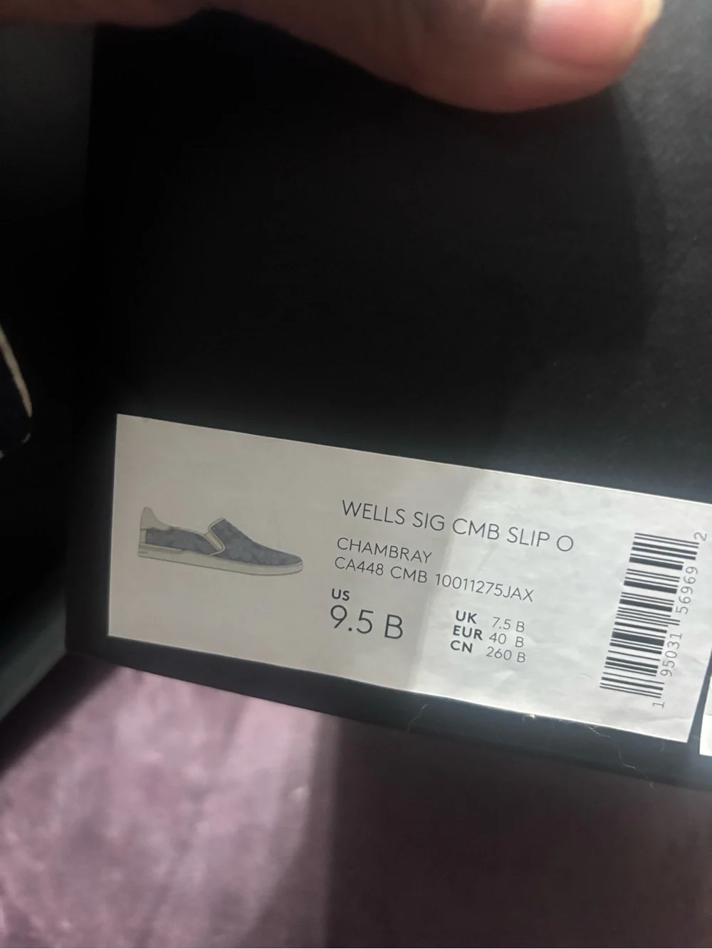 Coach Baby Blue Monogram Slip-On Sneaker